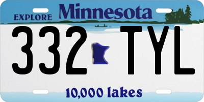 MN license plate 332TYL