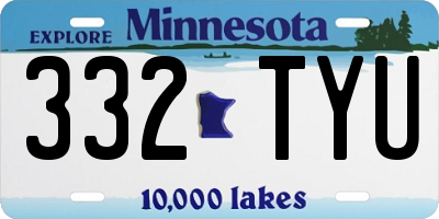 MN license plate 332TYU