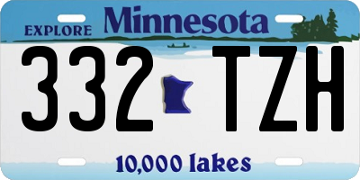 MN license plate 332TZH