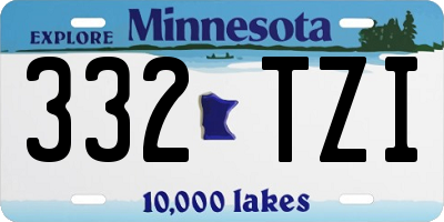MN license plate 332TZI