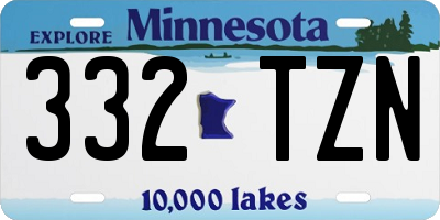 MN license plate 332TZN
