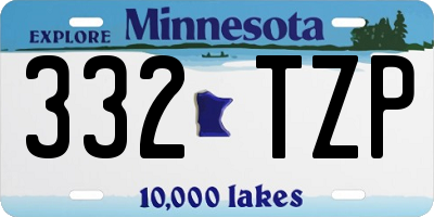 MN license plate 332TZP