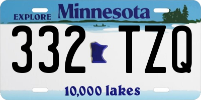 MN license plate 332TZQ