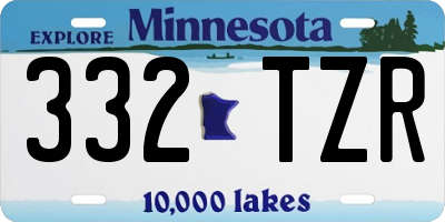 MN license plate 332TZR