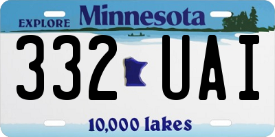 MN license plate 332UAI
