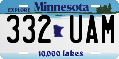 MN license plate 332UAM