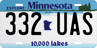 MN license plate 332UAS