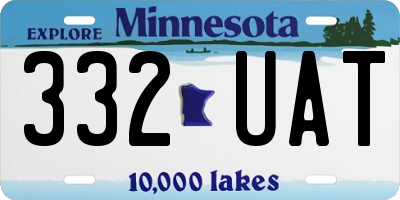 MN license plate 332UAT