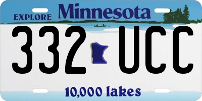 MN license plate 332UCC