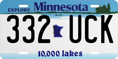MN license plate 332UCK