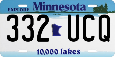 MN license plate 332UCQ