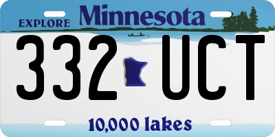 MN license plate 332UCT