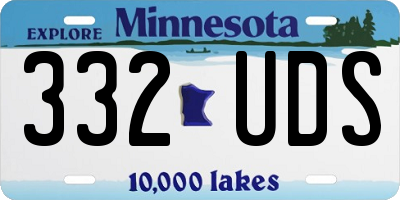 MN license plate 332UDS