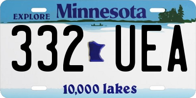 MN license plate 332UEA