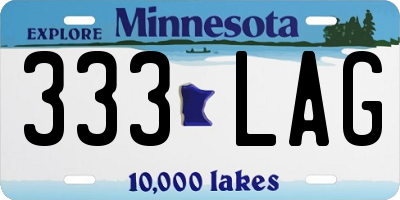 MN license plate 333LAG