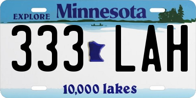 MN license plate 333LAH