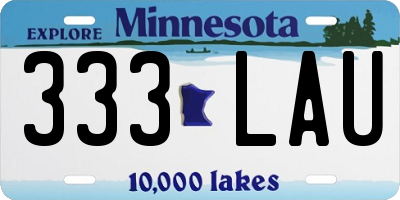 MN license plate 333LAU