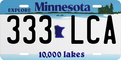 MN license plate 333LCA