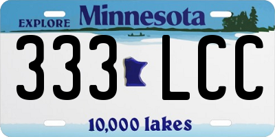 MN license plate 333LCC