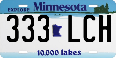 MN license plate 333LCH
