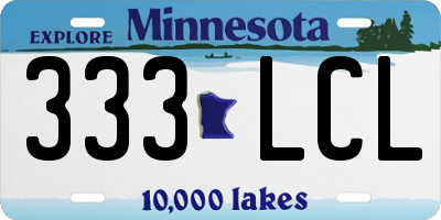 MN license plate 333LCL