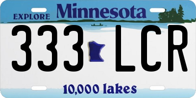 MN license plate 333LCR