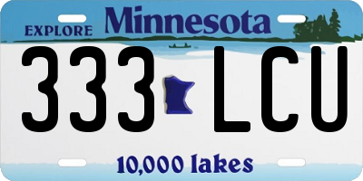 MN license plate 333LCU