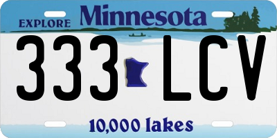 MN license plate 333LCV