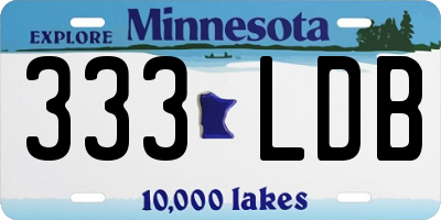 MN license plate 333LDB