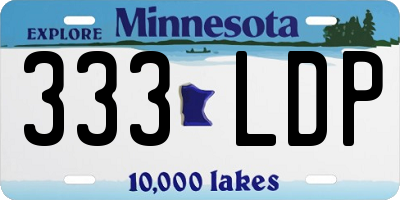 MN license plate 333LDP