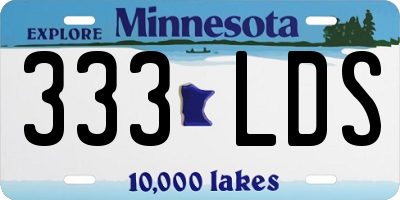 MN license plate 333LDS