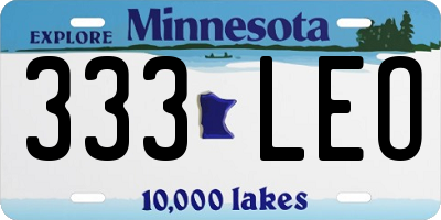 MN license plate 333LEO