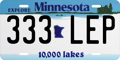 MN license plate 333LEP
