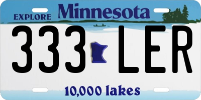 MN license plate 333LER