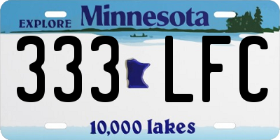 MN license plate 333LFC