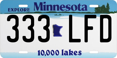 MN license plate 333LFD