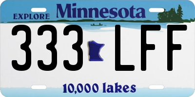 MN license plate 333LFF