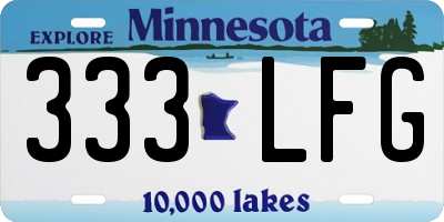 MN license plate 333LFG