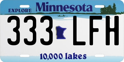 MN license plate 333LFH