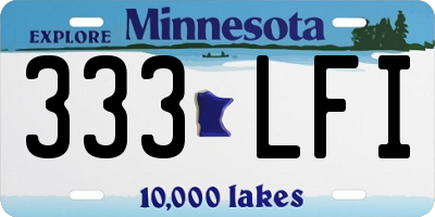 MN license plate 333LFI