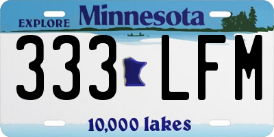 MN license plate 333LFM