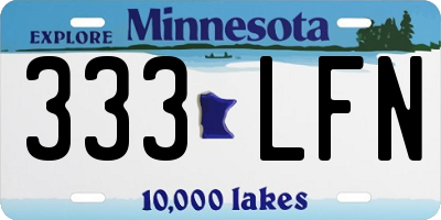 MN license plate 333LFN