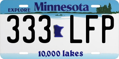 MN license plate 333LFP