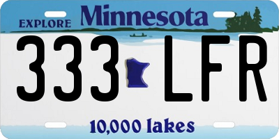 MN license plate 333LFR
