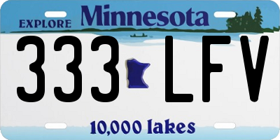 MN license plate 333LFV
