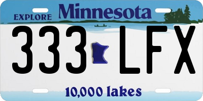 MN license plate 333LFX