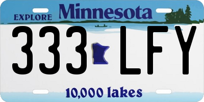 MN license plate 333LFY