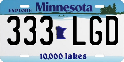 MN license plate 333LGD