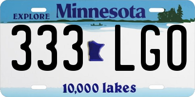 MN license plate 333LGO