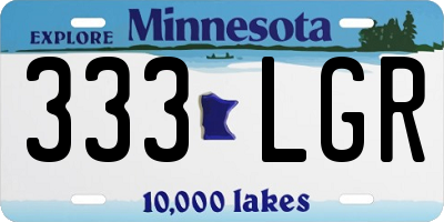 MN license plate 333LGR